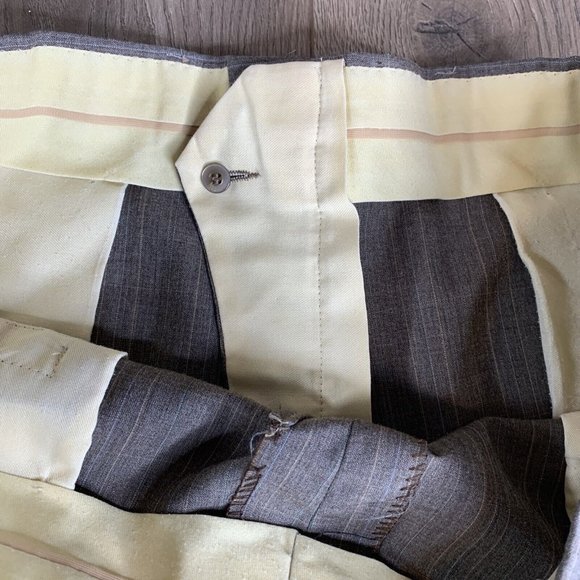 Botany 500 Joslins Mens 2 piece Suit Rose Grey w/Pinstripes See Desc for Measure - Picture 16 of 16